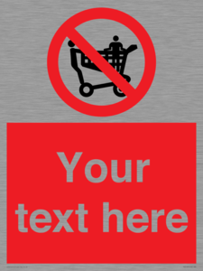 Custom No Climbing on Trolley Sign